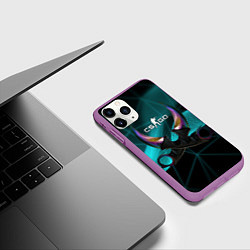 Чехол iPhone 11 Pro матовый Контра - Cs Go Керамбит, цвет: 3D-фиолетовый — фото 2