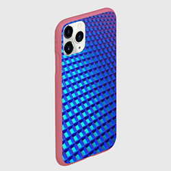 Чехол iPhone 11 Pro матовый Неоновая клетка текстура, цвет: 3D-малиновый — фото 2