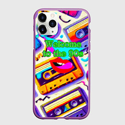 Чехол iPhone 11 Pro матовый Добро пожаловать в 90-е: Эра яркости и стиля, цвет: 3D-фиолетовый