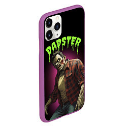 Чехол iPhone 11 Pro матовый Dadster - zombie - на хэллоуин, цвет: 3D-фиолетовый — фото 2