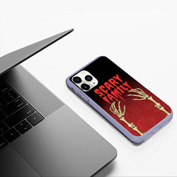 Чехол iPhone 11 Pro матовый Scary famyli, цвет: 3D-светло-сиреневый — фото 2