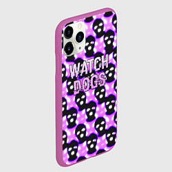Чехол iPhone 11 Pro матовый Watch dogs hacker, цвет: 3D-фиолетовый — фото 2