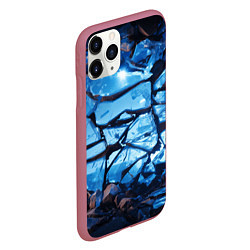 Чехол iPhone 11 Pro матовый Куски разбитого льда, цвет: 3D-малиновый — фото 2