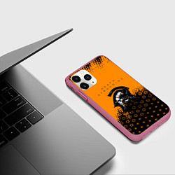 Чехол iPhone 11 Pro матовый Death Stranding game studio, цвет: 3D-малиновый — фото 2