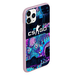 Чехол iPhone 11 Pro матовый CS GO neon blob, цвет: 3D-розовый — фото 2