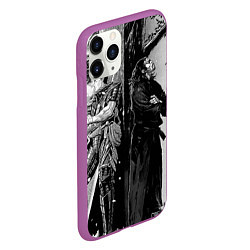 Чехол iPhone 11 Pro матовый Berserk and Miyamoto Musashi, цвет: 3D-фиолетовый — фото 2