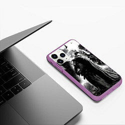 Чехол iPhone 11 Pro матовый Musashi Miyamoto And Berserk, цвет: 3D-фиолетовый — фото 2