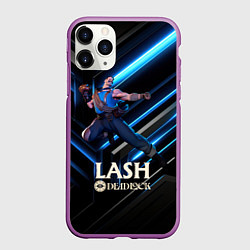 Чехол iPhone 11 Pro матовый Deadlock Хлыст, цвет: 3D-фиолетовый