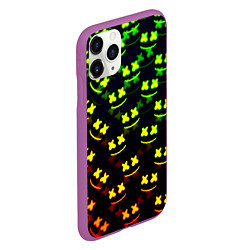 Чехол iPhone 11 Pro матовый Marshmello кислотный, цвет: 3D-фиолетовый — фото 2