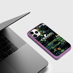 Чехол iPhone 11 Pro матовый Counter strike gamer, цвет: 3D-фиолетовый — фото 2