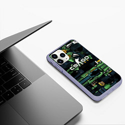 Чехол iPhone 11 Pro матовый Counter strike gamer, цвет: 3D-светло-сиреневый — фото 2