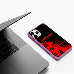 Чехол iPhone 11 Pro матовый Deathloop руки краска, цвет: 3D-фиолетовый — фото 2