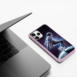 Чехол iPhone 11 Pro матовый Michael Jackson on the moon, цвет: 3D-розовый — фото 2