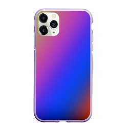 Чехол iPhone 11 Pro матовый Градиент полосы, цвет: 3D-светло-сиреневый