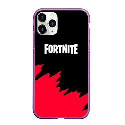 Чехол iPhone 11 Pro матовый Fortnite розовые краски, цвет: 3D-фиолетовый