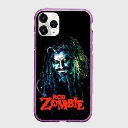 Чехол iPhone 11 Pro матовый Rob zombie portrait, цвет: 3D-фиолетовый