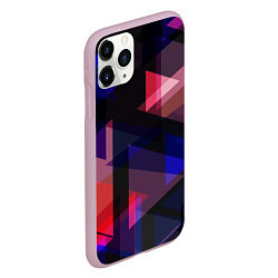 Чехол iPhone 11 Pro матовый Геометрия стиль ночь, цвет: 3D-розовый — фото 2