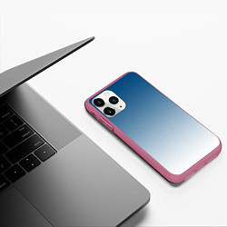 Чехол iPhone 11 Pro матовый Бирюзовый градиент текстура, цвет: 3D-малиновый — фото 2