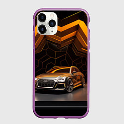 Чехол iPhone 11 Pro матовый Audi auto, цвет: 3D-фиолетовый