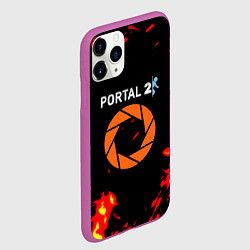 Чехол iPhone 11 Pro матовый Portal огненная лава, цвет: 3D-фиолетовый — фото 2