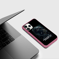 Чехол iPhone 11 Pro матовый CS counter terrorist, цвет: 3D-малиновый — фото 2