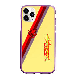 Чехол iPhone 11 Pro матовый Samurai geometry steel, цвет: 3D-фиолетовый