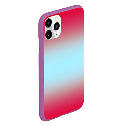 Чехол iPhone 11 Pro матовый Текстура цветов градиента, цвет: 3D-фиолетовый — фото 2