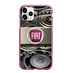 Чехол iPhone 11 Pro матовый FIAT logo motors, цвет: 3D-малиновый