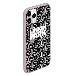 Чехол iPhone 11 Pro матовый Linkin park pattern, цвет: 3D-розовый — фото 2