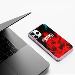 Чехол iPhone 11 Pro матовый Metro 2033 fire, цвет: 3D-розовый — фото 2