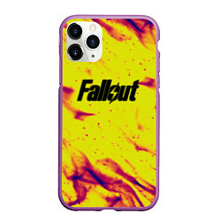 Чехол iPhone 11 Pro матовый Fallout fire steel, цвет: 3D-фиолетовый