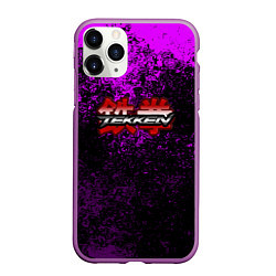 Чехол iPhone 11 Pro матовый Tekken брызги красок, цвет: 3D-фиолетовый