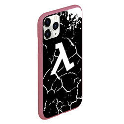 Чехол iPhone 11 Pro матовый Half life pattern краски, цвет: 3D-малиновый — фото 2