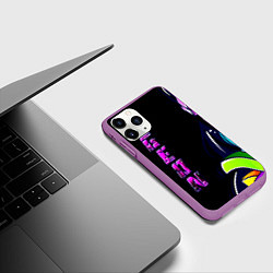 Чехол iPhone 11 Pro матовый Geon Enduro graffitti, цвет: 3D-фиолетовый — фото 2