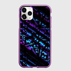 Чехол iPhone 11 Pro матовый Marshmello neon club, цвет: 3D-фиолетовый