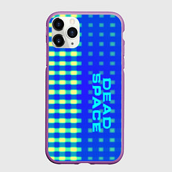 Чехол iPhone 11 Pro матовый Dead space текстура айзека, цвет: 3D-фиолетовый