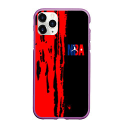 Чехол iPhone 11 Pro матовый NBA краски, цвет: 3D-фиолетовый