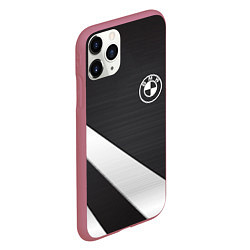 Чехол iPhone 11 Pro матовый BMW sport line geometry steel, цвет: 3D-малиновый — фото 2