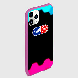 Чехол iPhone 11 Pro матовый NBA текстура соты, цвет: 3D-фиолетовый — фото 2