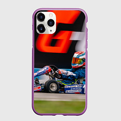 Чехол iPhone 11 Pro матовый Микро 2024 номер 16, цвет: 3D-фиолетовый