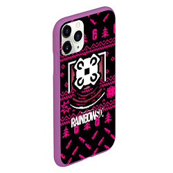 Чехол iPhone 11 Pro матовый Rainbow six winter pink, цвет: 3D-фиолетовый — фото 2