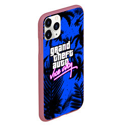 Чехол iPhone 11 Pro матовый Vice cuty gta tropic steel, цвет: 3D-малиновый — фото 2