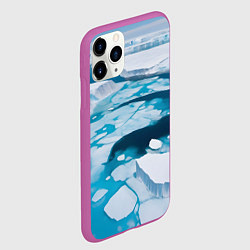 Чехол iPhone 11 Pro матовый Арктический лед, цвет: 3D-фиолетовый — фото 2