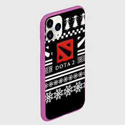 Чехол iPhone 11 Pro матовый Dota pattern game, цвет: 3D-фиолетовый — фото 2