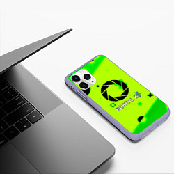 Чехол iPhone 11 Pro матовый Portal 2 geometry steel, цвет: 3D-светло-сиреневый — фото 2