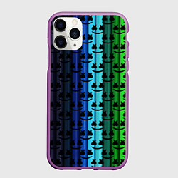 Чехол iPhone 11 Pro матовый Marshmello gradient, цвет: 3D-фиолетовый