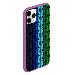 Чехол iPhone 11 Pro матовый Marshmello gradient, цвет: 3D-фиолетовый — фото 2