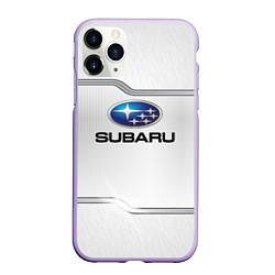 Чехол iPhone 11 Pro матовый Subaru auto steel metal, цвет: 3D-светло-сиреневый