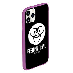 Чехол iPhone 11 Pro матовый Resident Evil umbrella corp logo, цвет: 3D-фиолетовый — фото 2