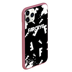 Чехол iPhone 11 Pro матовый FC6 logo pattern, цвет: 3D-малиновый — фото 2